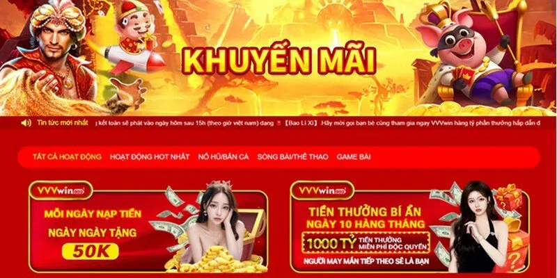 Khuyến mãi VVVWIN tặng 99k không giới hạn cho tất cả thành viên